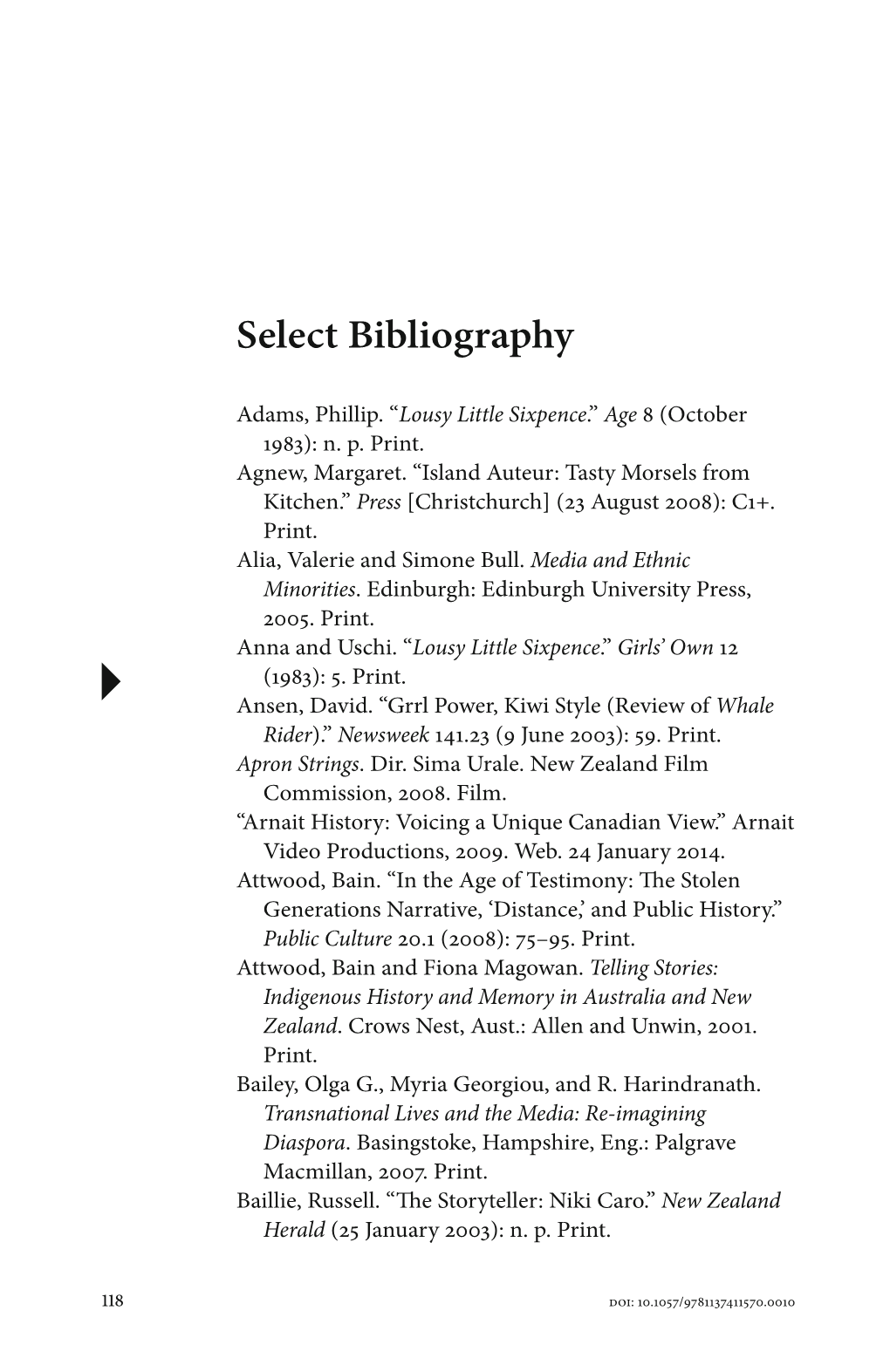 Select Bibliography