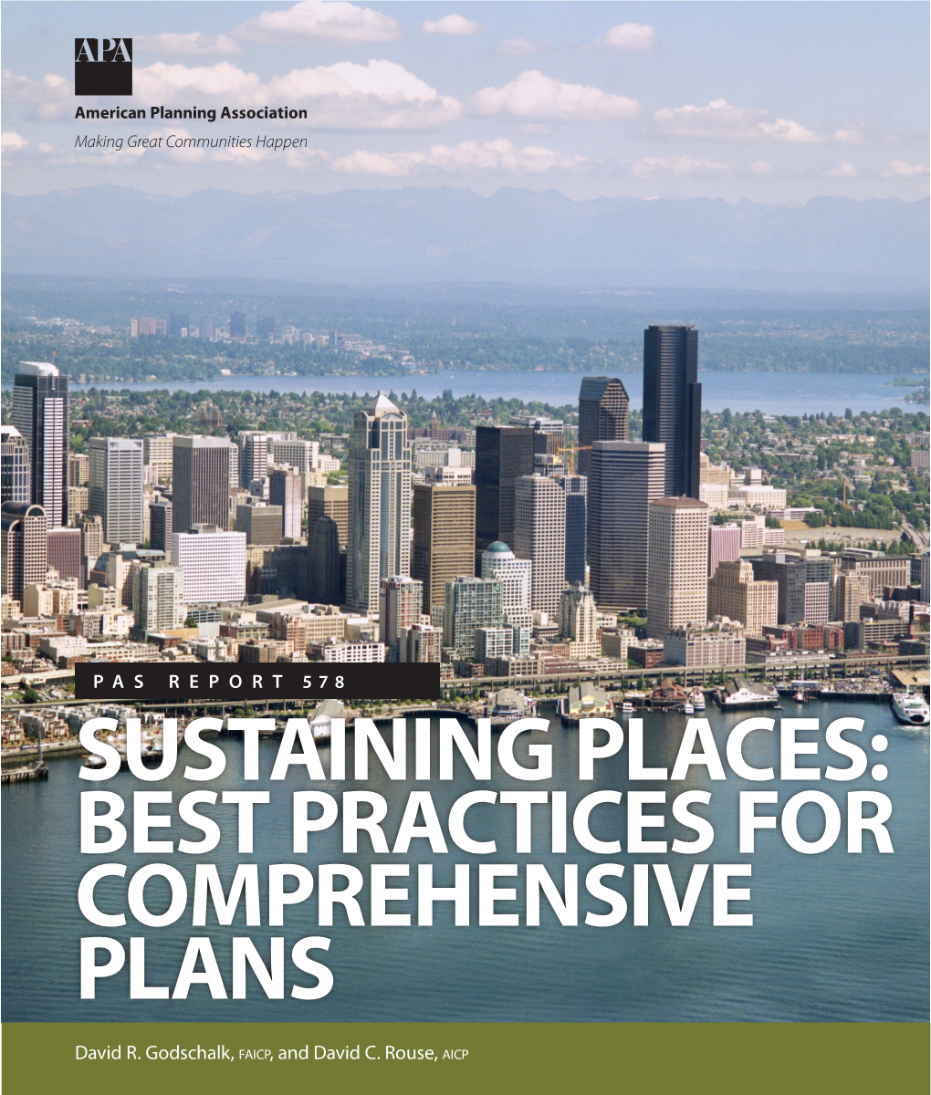 Sustaining Places: Best Practices for Comprehensive Plans Plans Comprehensive for Practices Best Places: Sustaining |