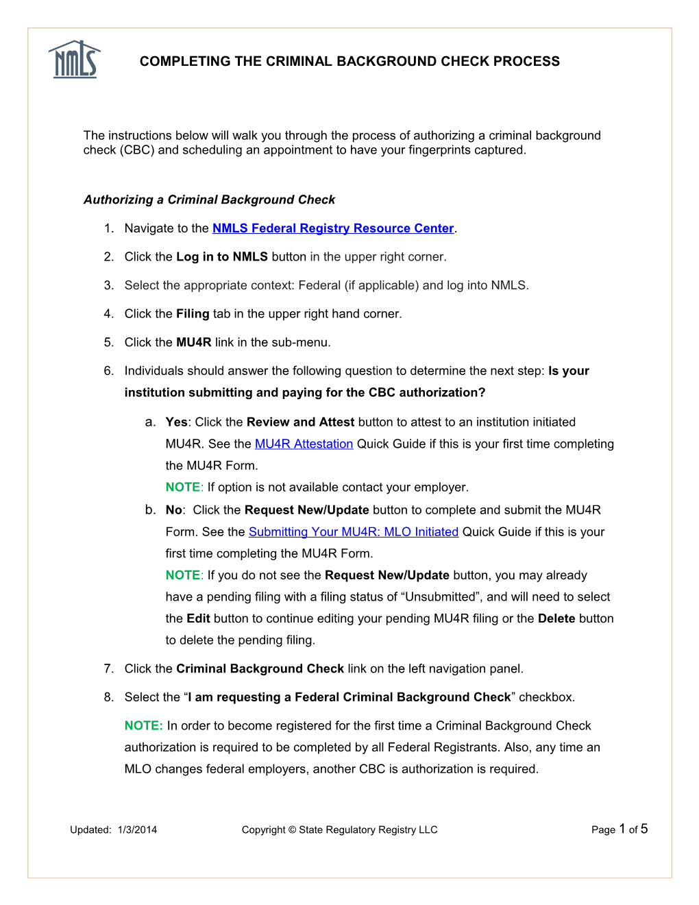 User Roles Setup in Nationwide Mortgage Licensing System