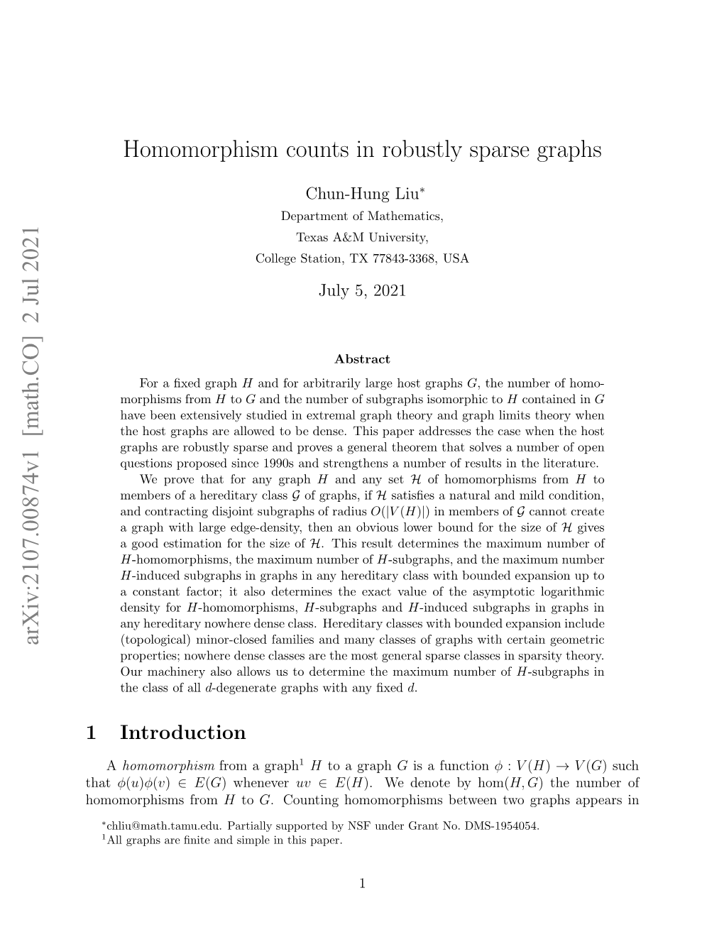 Homomorphism Counts in Robustly Sparse Graphs