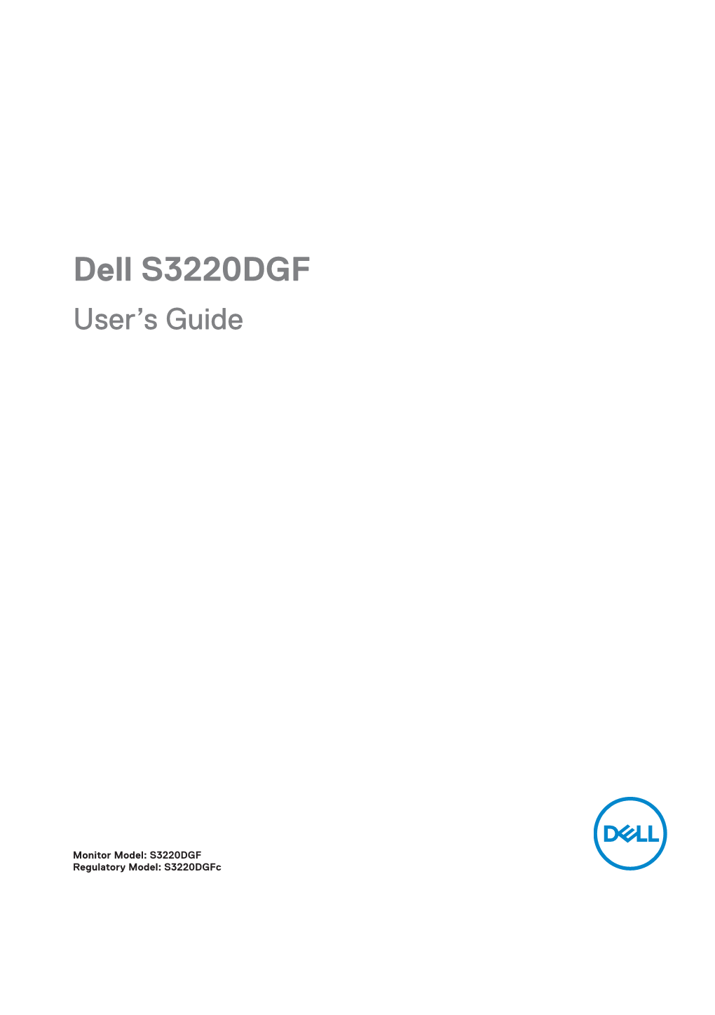 Dell S3220DGF Monitor User's Guide