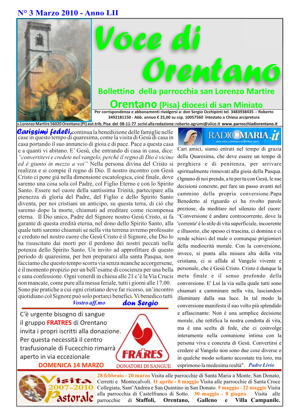 Voce Di Orentano N° 3 Marzo 2010 .Cdr