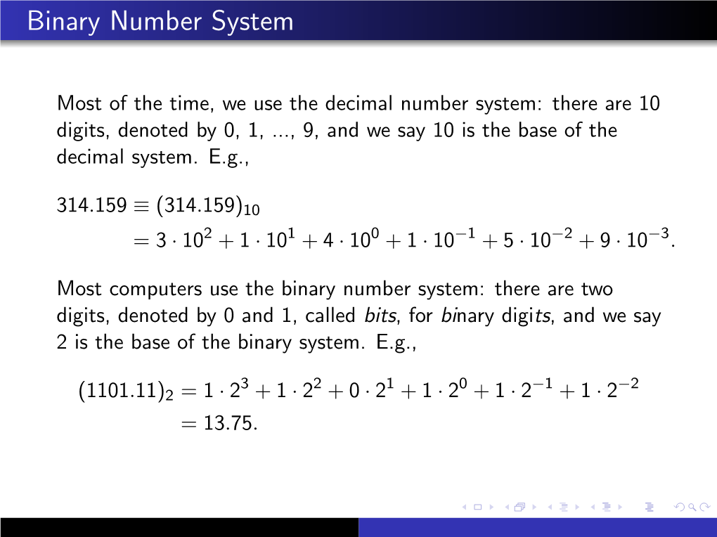 Binary Number System