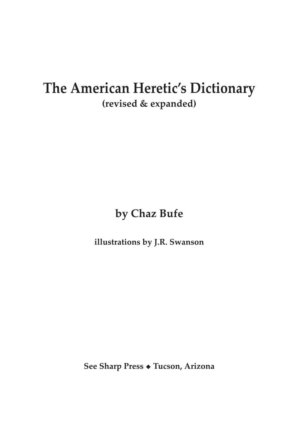 The American Heretic's Dictionary