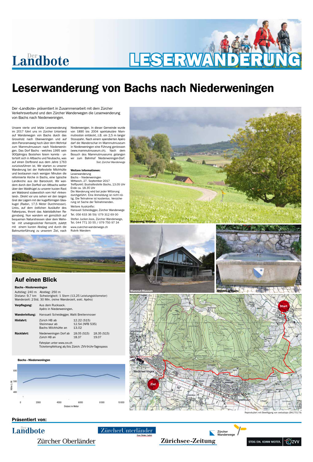 Leserwanderung Von Bachs Nach Niederweningen