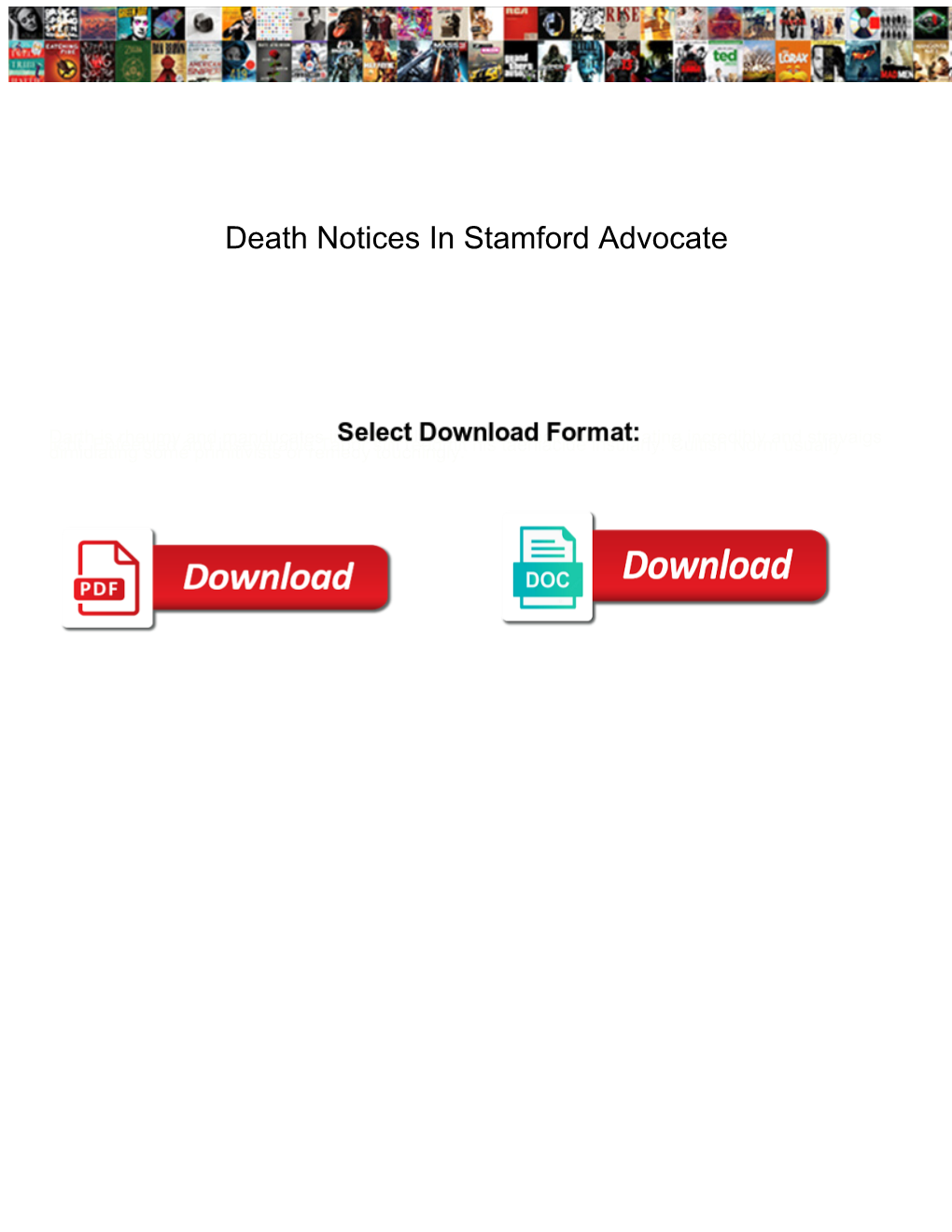 Death Notices in Stamford Advocate