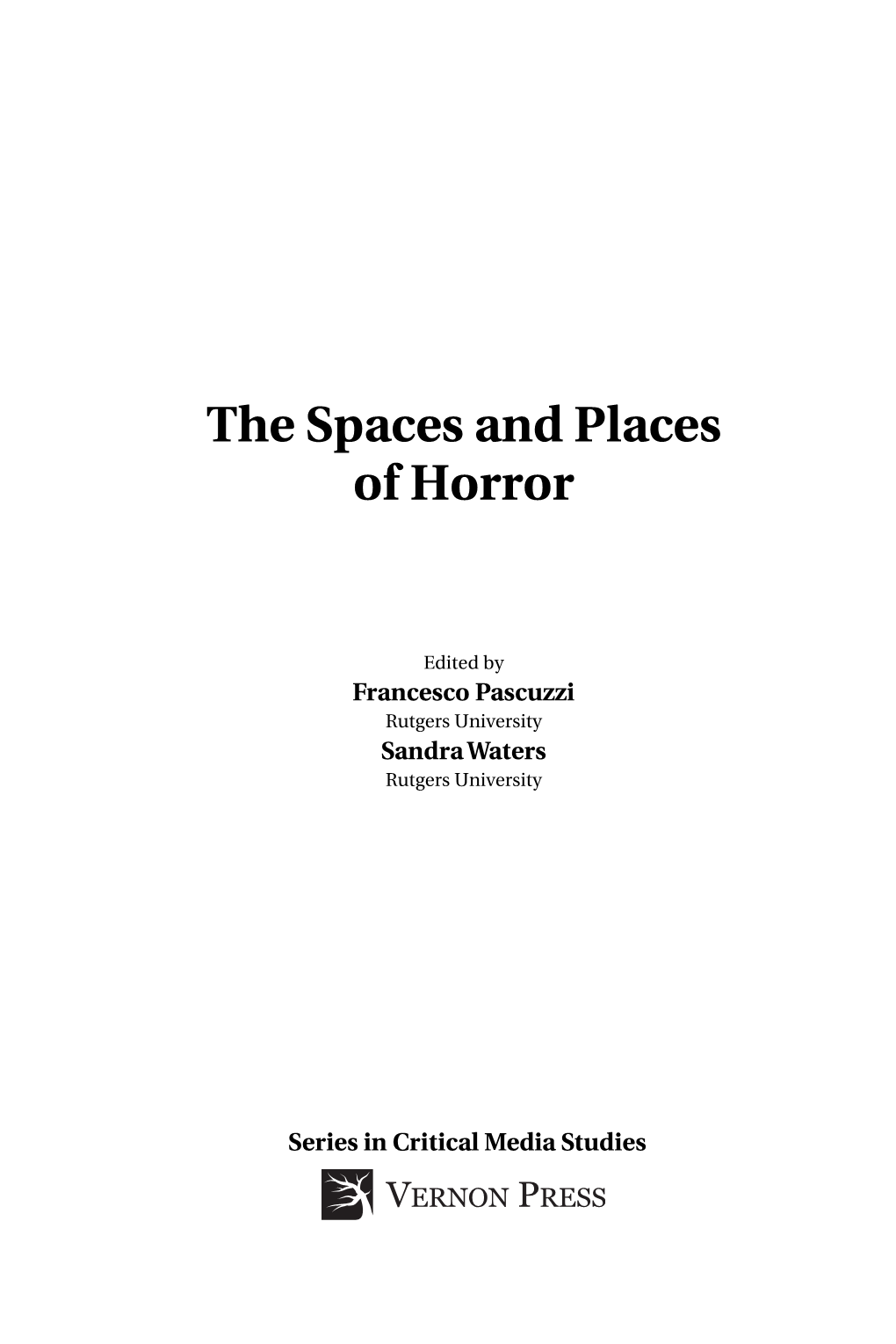 The Spaces and Places of Horror