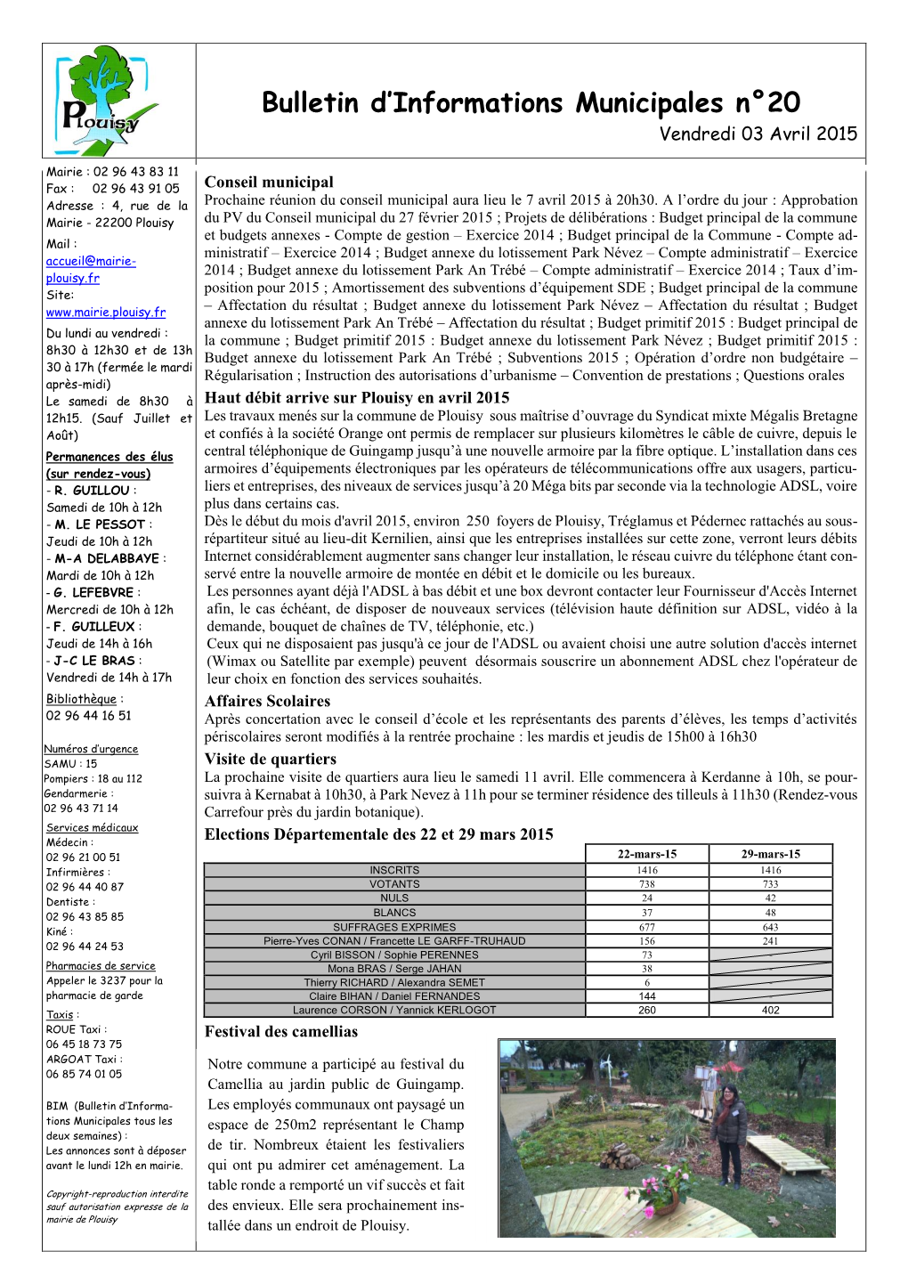 Bulletin D'informations Municipales N°20