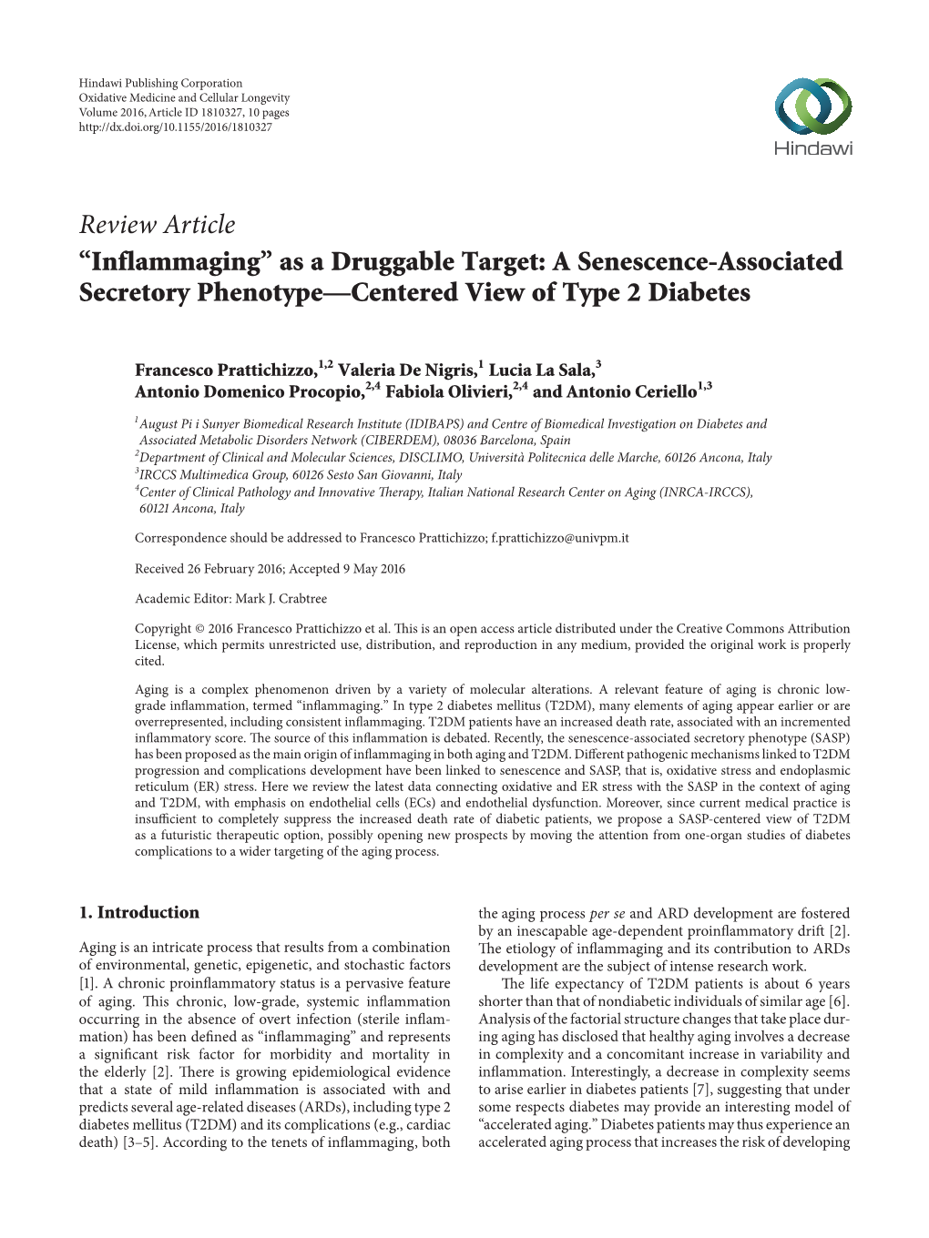 “Inflammaging” As a Druggable Target: a Senescence-Associated