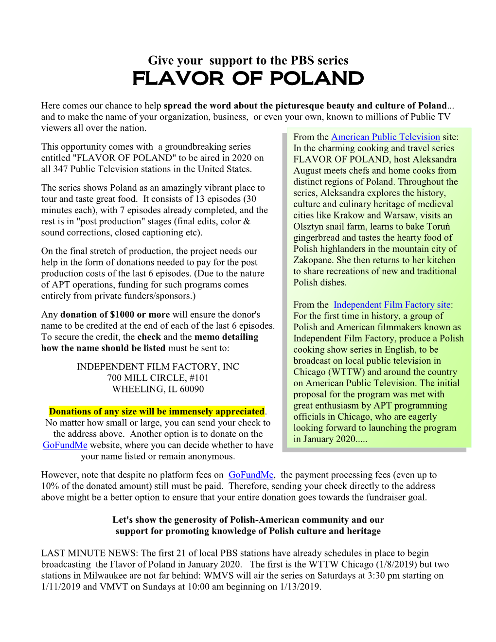 Flavor of Poland