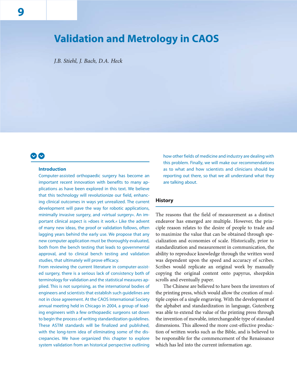 Validation and Metrology in CAOS