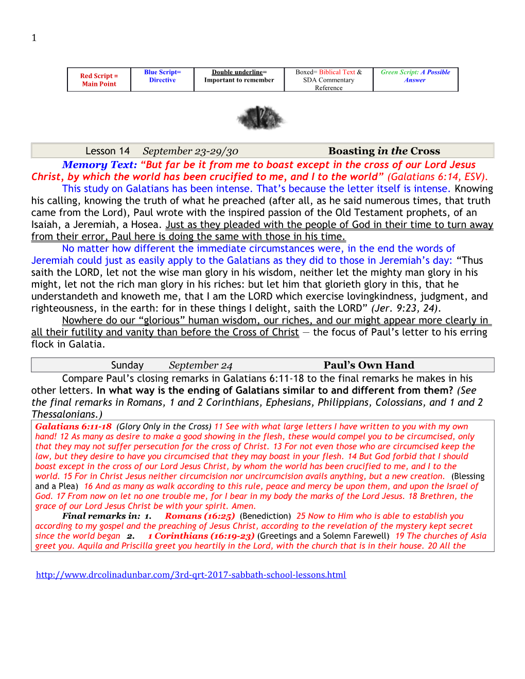 Lesson 14 Boasting in the Cross