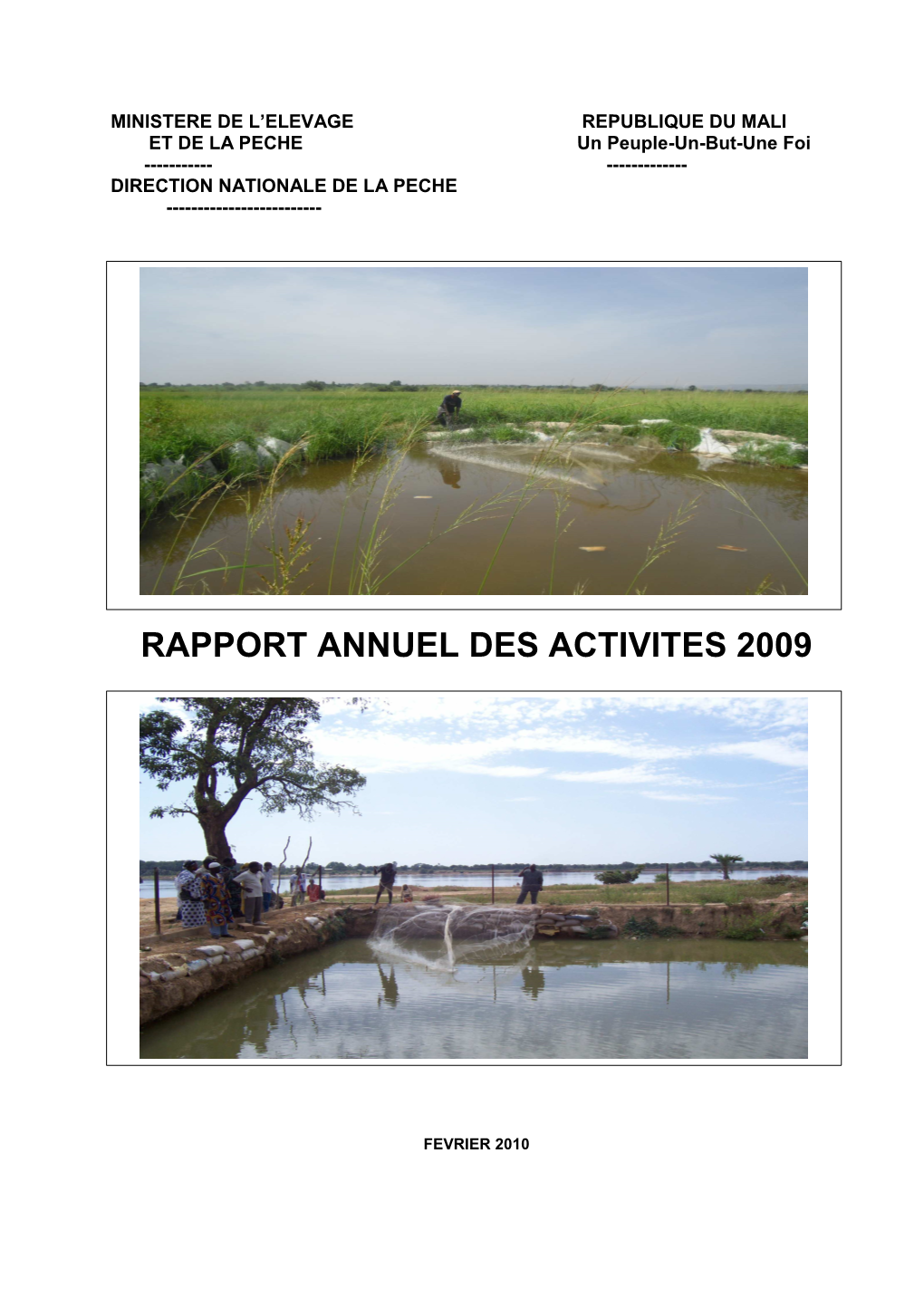 Rapport Annuel 2009 De La Direction Nationale De La Pêche