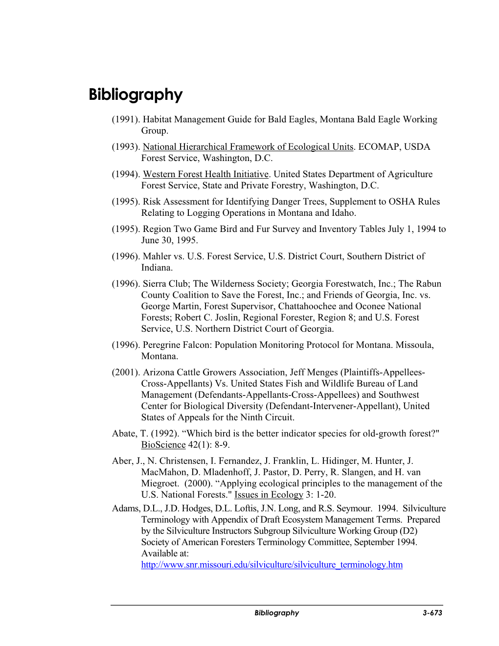 Chapter #3 Bibliography