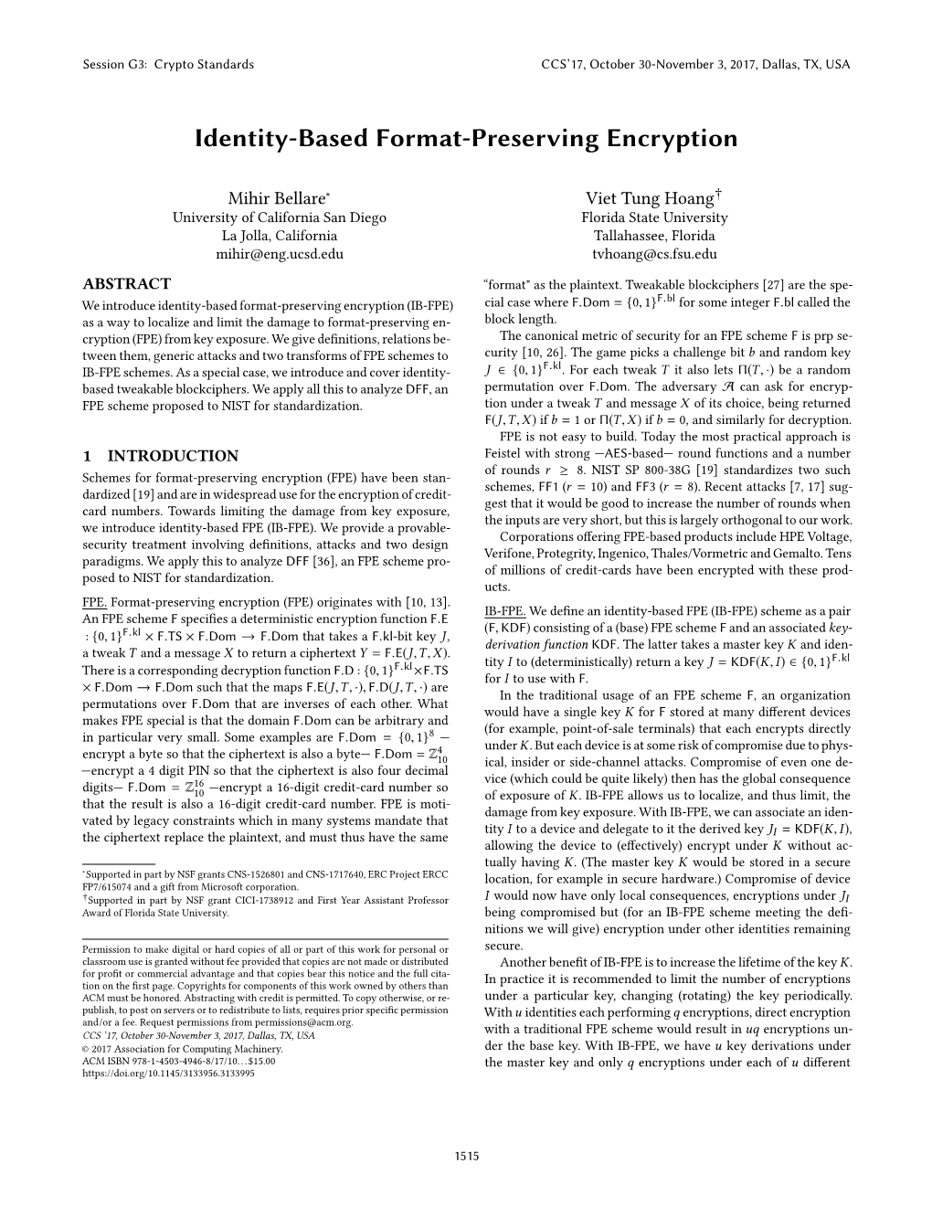 Identity-Based Format-Preserving Encryption