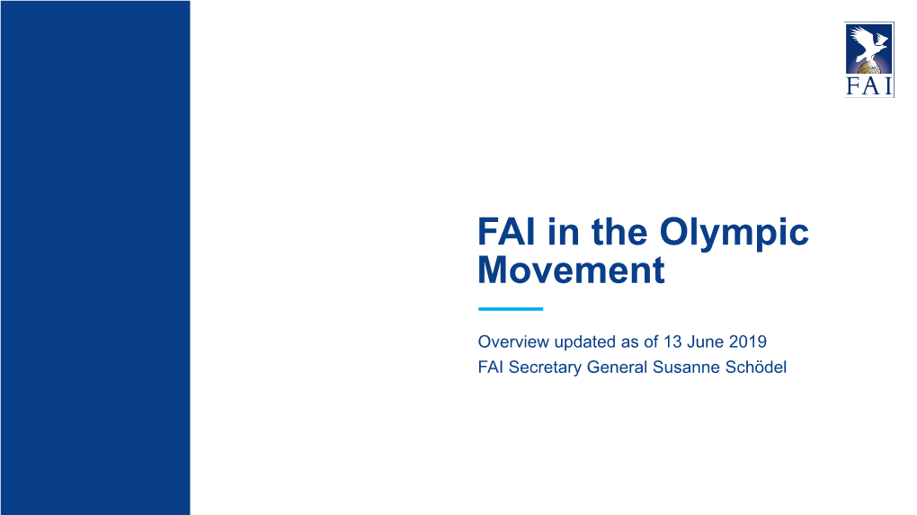 FAI in the Olympic Movement