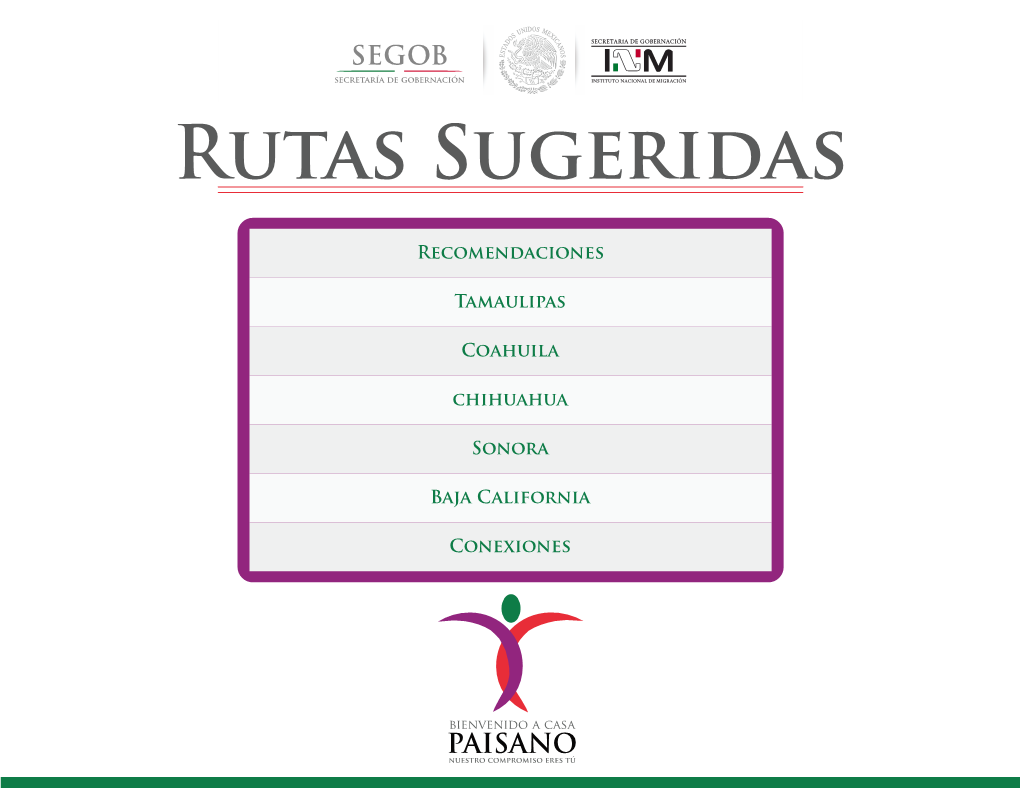 Rutas Sugeridas