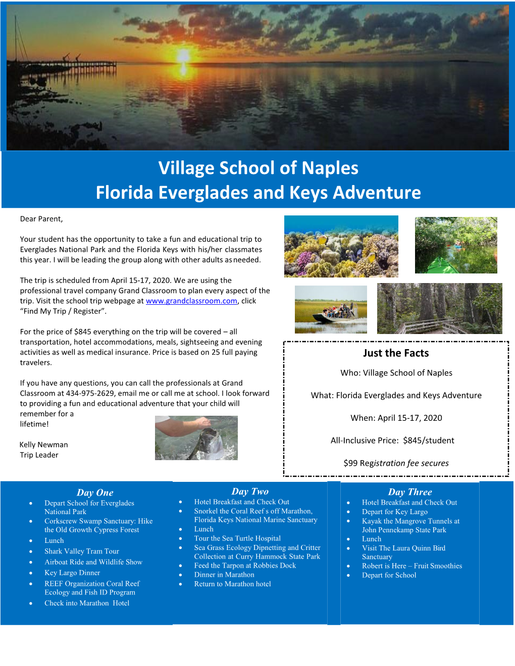 Village School of Naples Florida Everglades and Keys Adventure