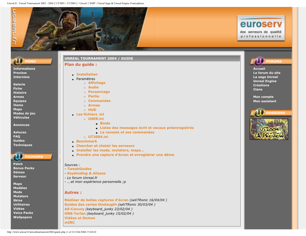 Unreal Tournament 2003 - 2004 [ UT2003 - UT2004 ] - Unreal 2 XMP - Unreal Saga & Unreal Engine Francophone