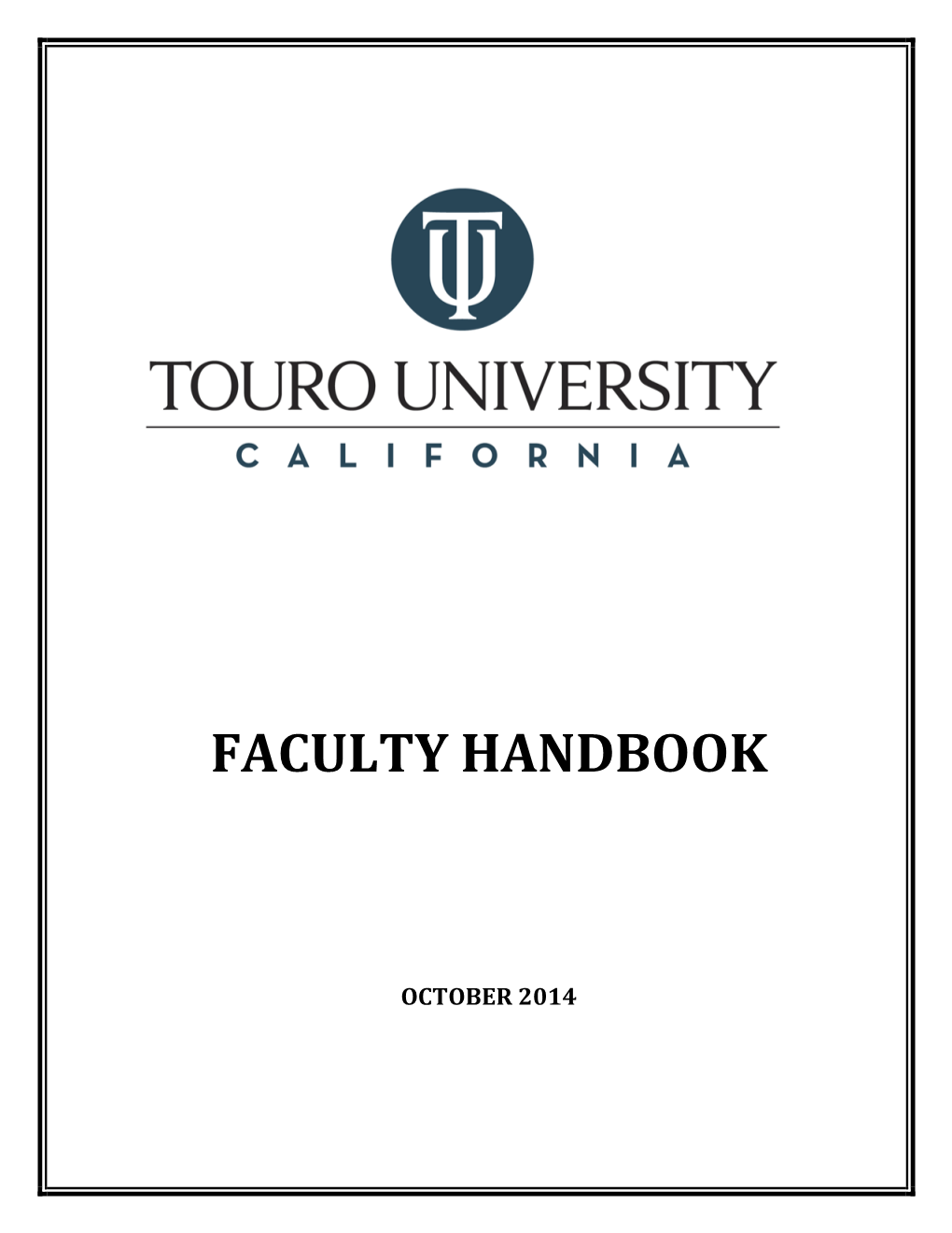 Faculty Handbook