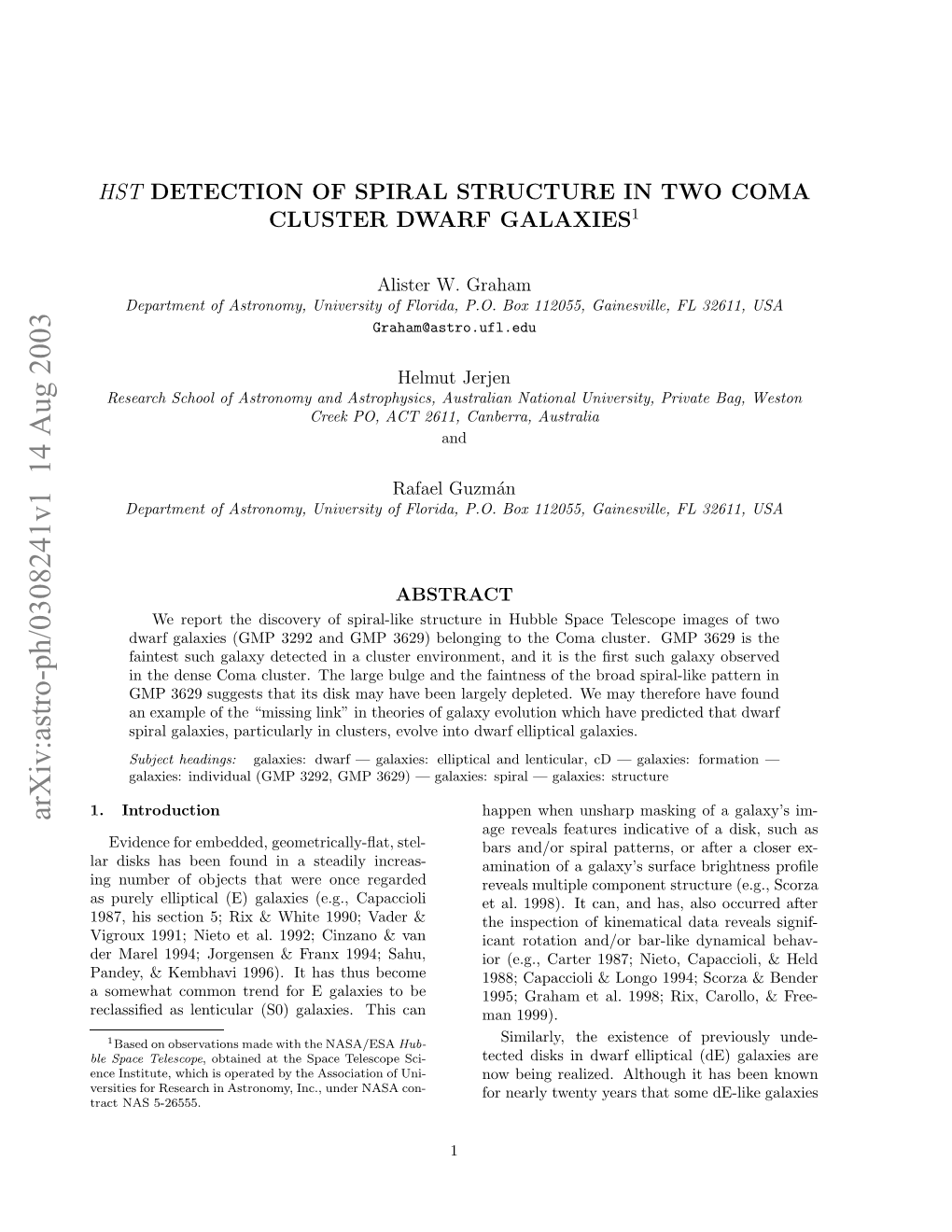 HST Detection of Spiral Structure in Two Coma Cluster Dwarf Galaxies