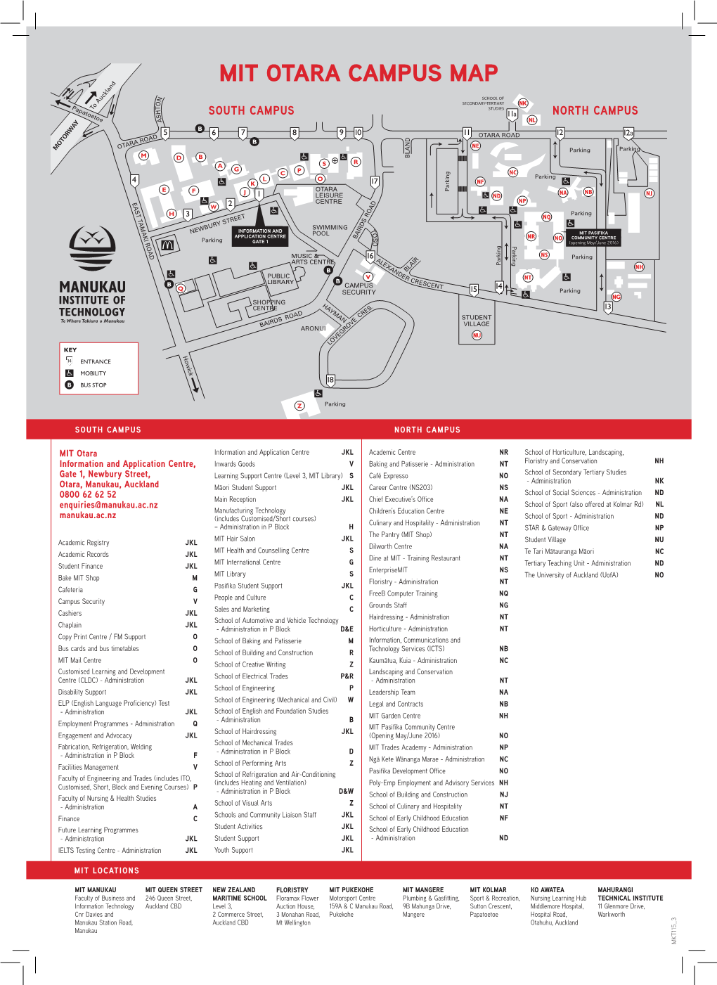 Mit Otara Campus Map