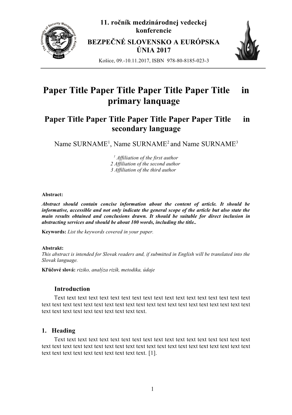 Paper Title Paper Title Paper Title Paper Title in Primary Lanquage