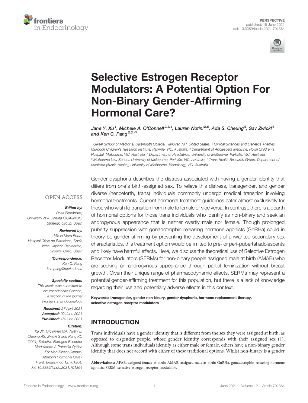 A Potential Option for Non-Binary Gender-Affirming Hormonal Care?