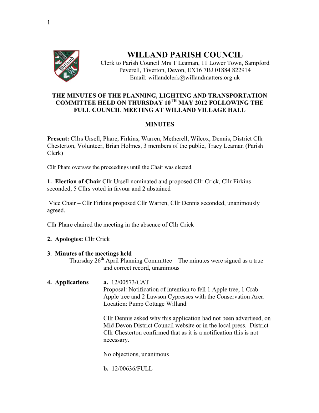 Willand Parish Council