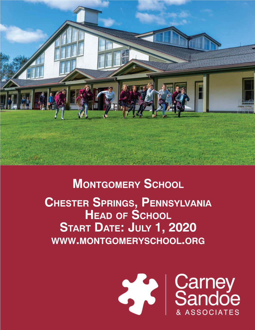Montgomery School Chester Springs, Pennsylvania Head of School Start