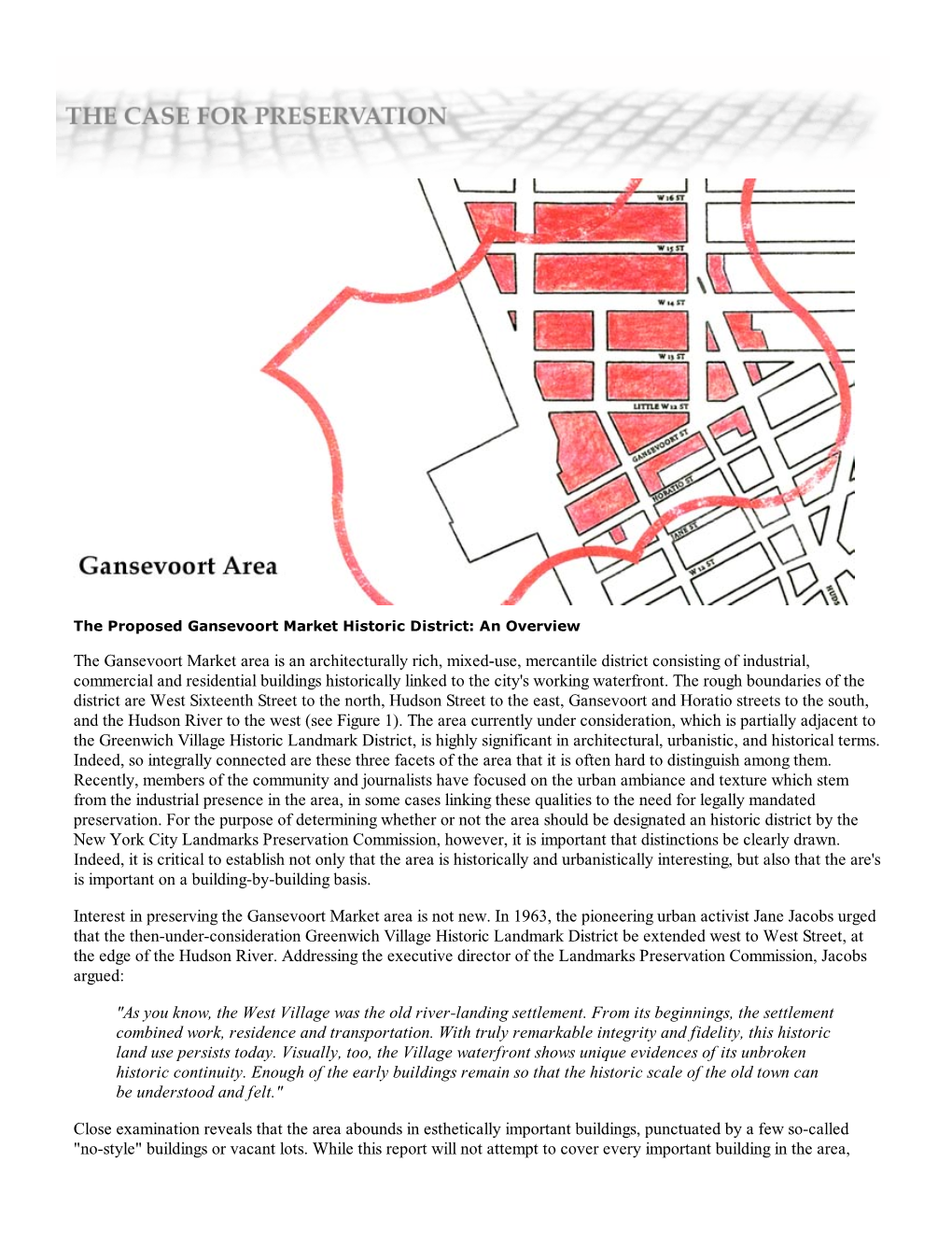 Gansevoort Market Historic District: an Overview