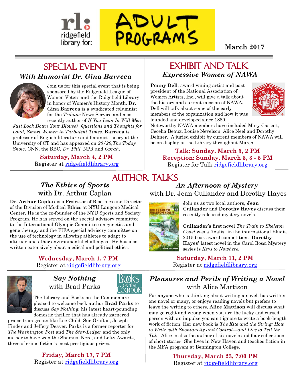 Exhibit and Talk Special Event Author Talks