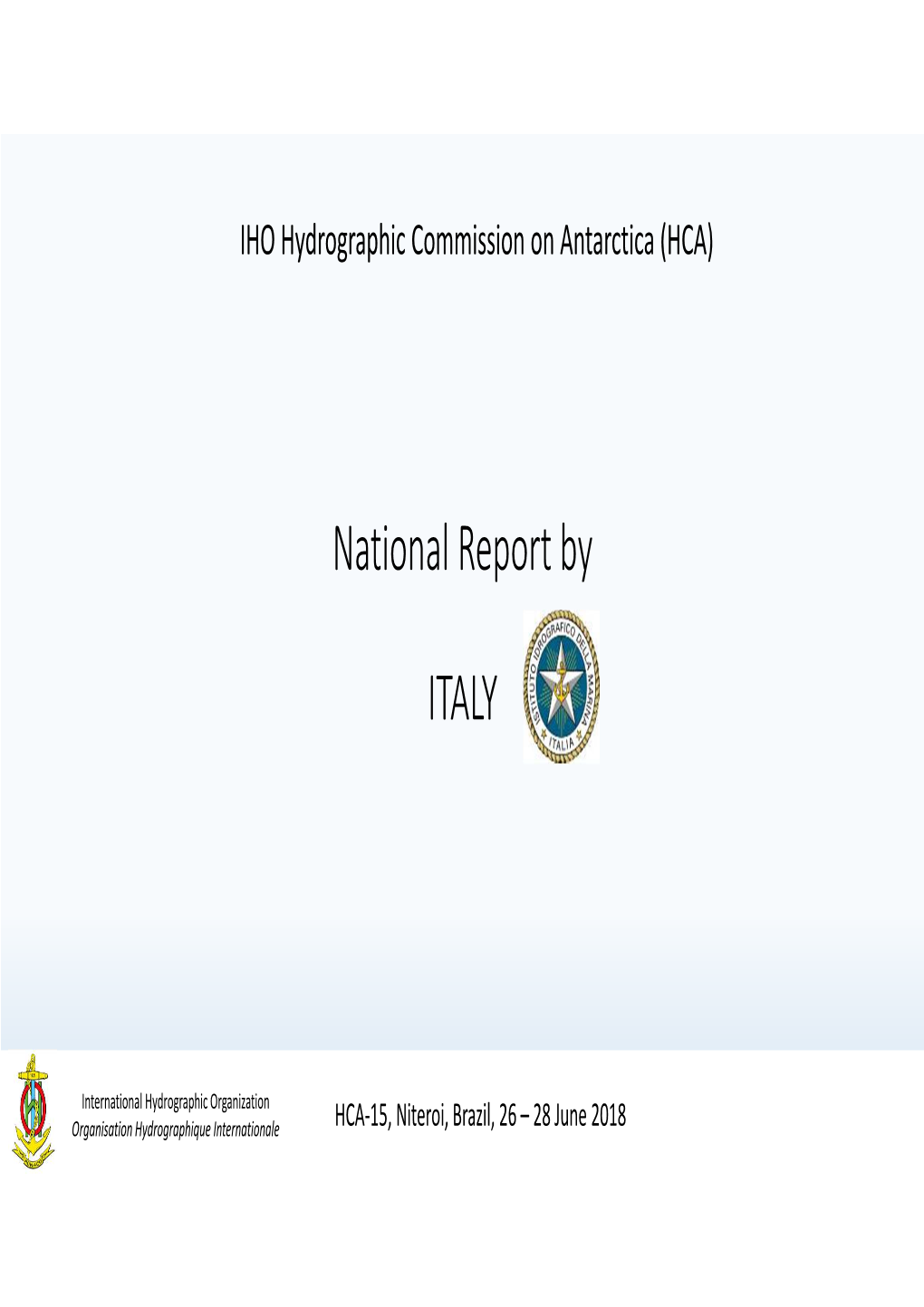 National Report by ITALY