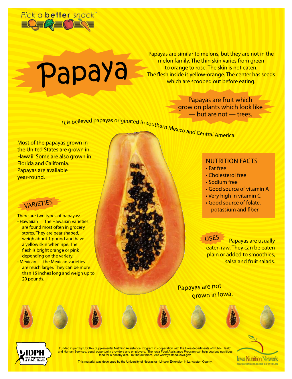 Papayas Are Similar to Melons, but They Are Not in the Melon Family