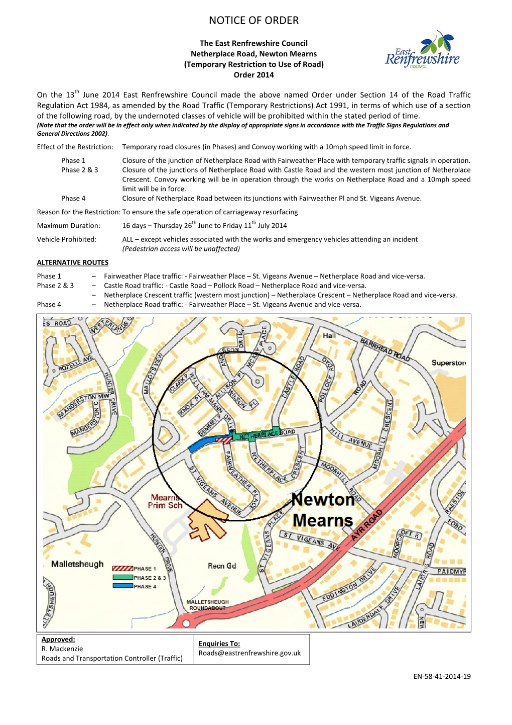 Temporary Restriction Notice