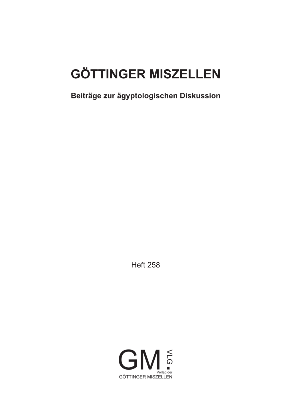 Göttinger Miszellen