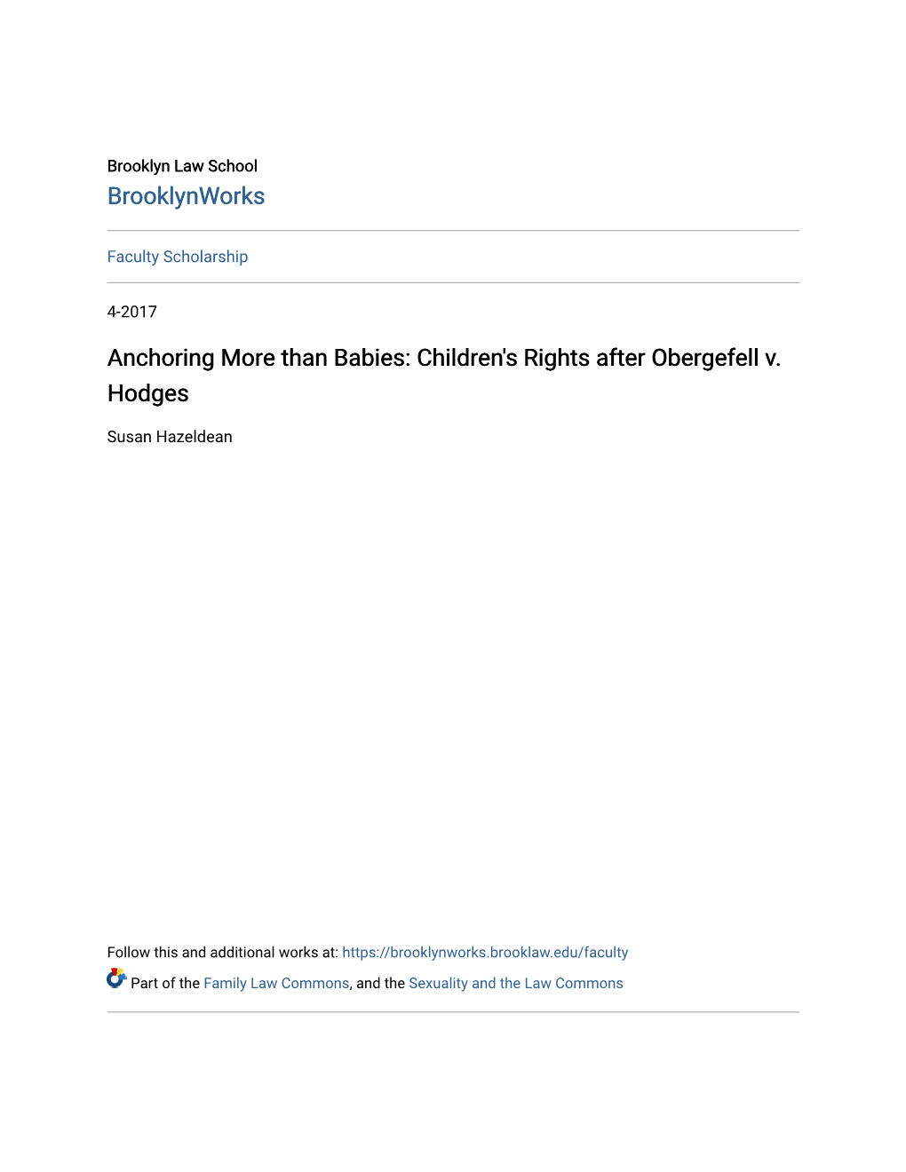 Children's Rights After Obergefell V. Hodges