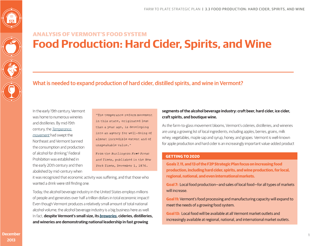 Hard Cider, Spirits, and Wine