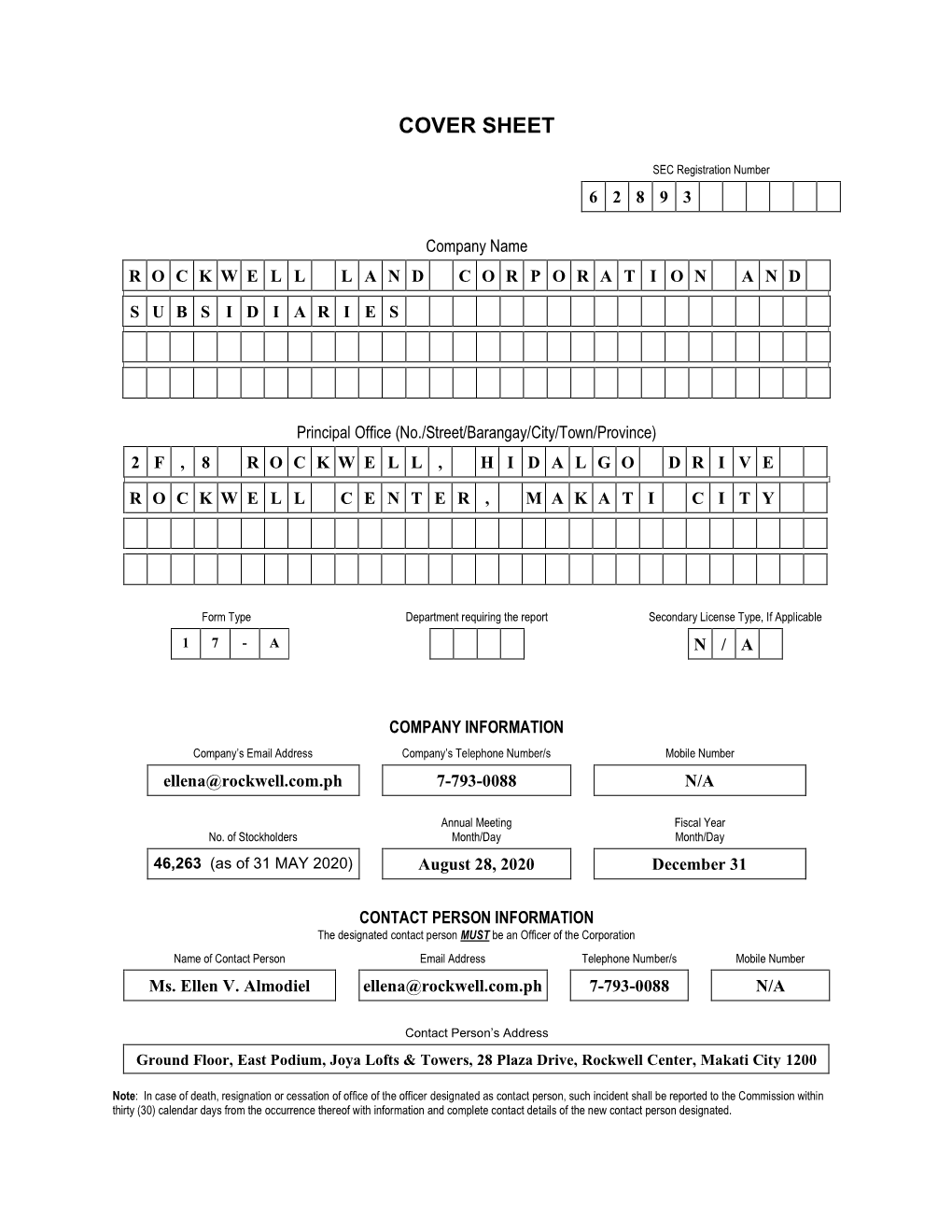 SEC Form 17-A Annual Report