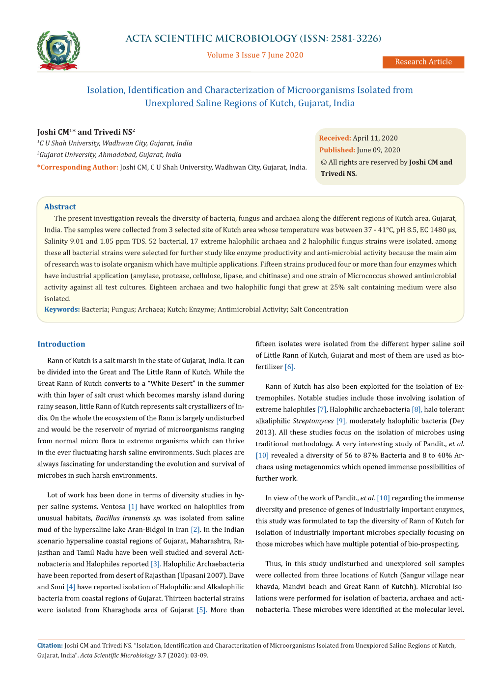 Isolation, Identification and Characterization of Microorganisms