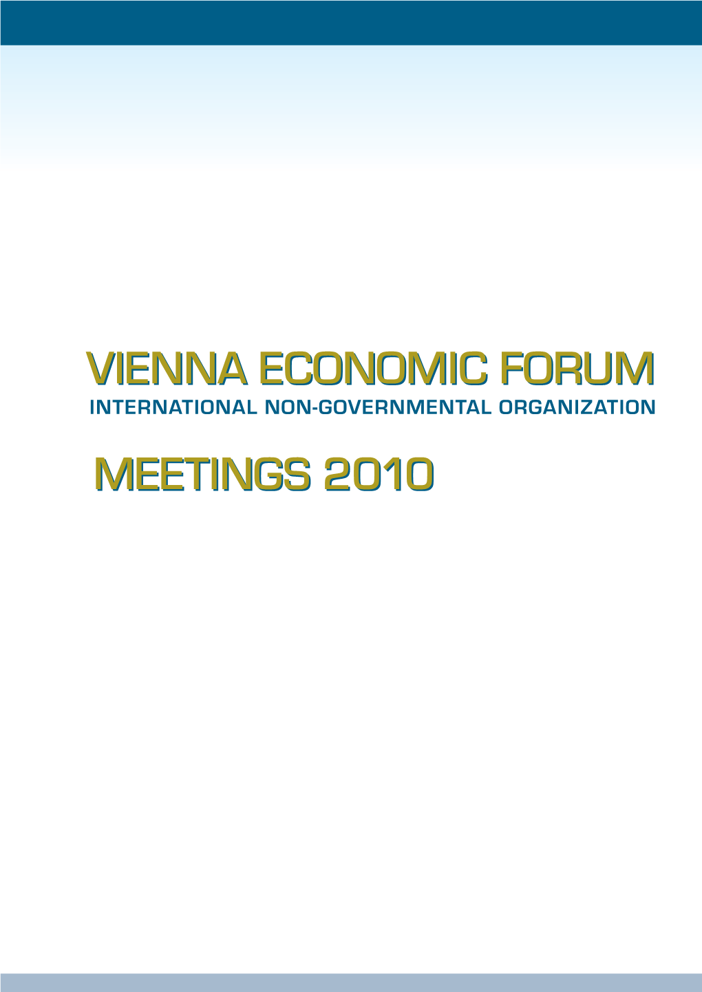 Meetings 2010 Vienna Economic Forum