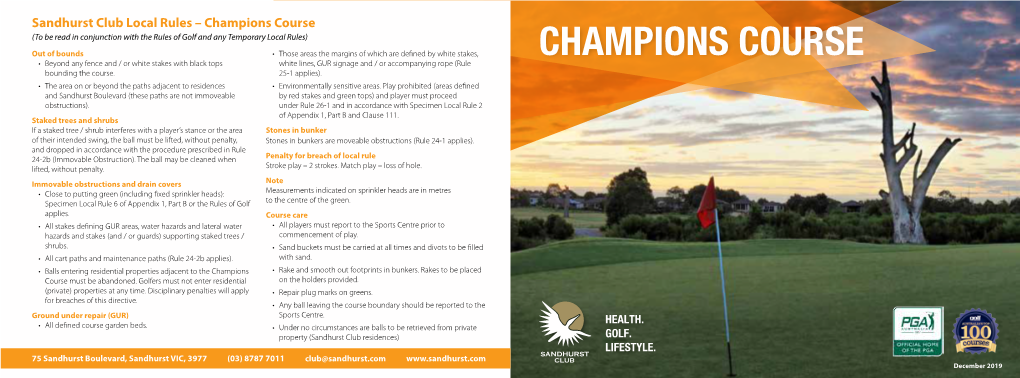 Champions Course