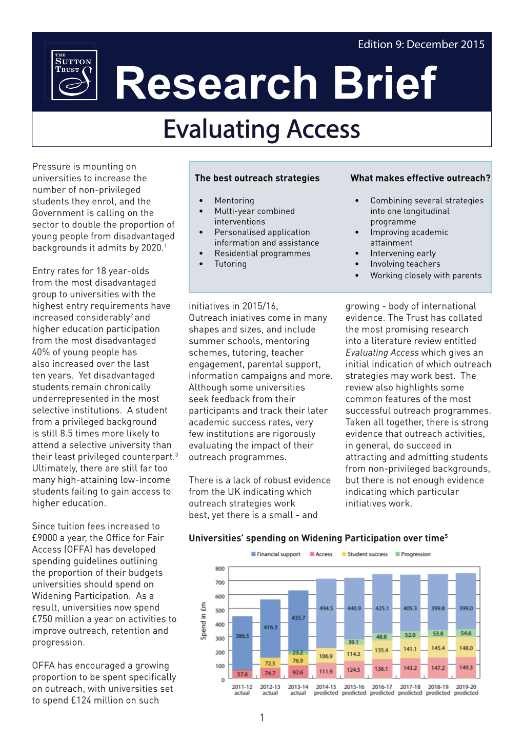 Research Brief Evaluating Access