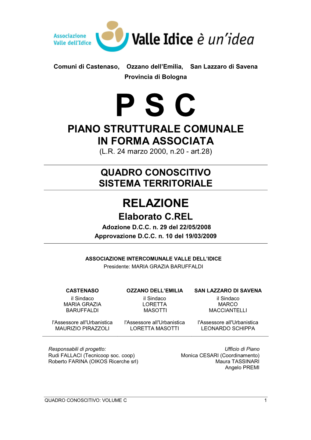 Piano Strutturale Comunale in Forma Associata (L.R