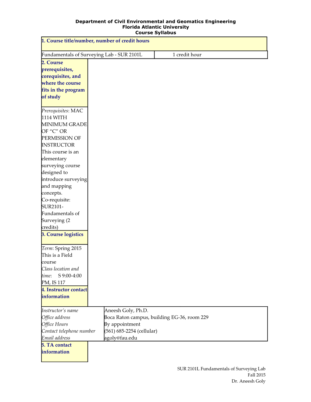 Department of Civil Environmental and Geomatics Engineering s1