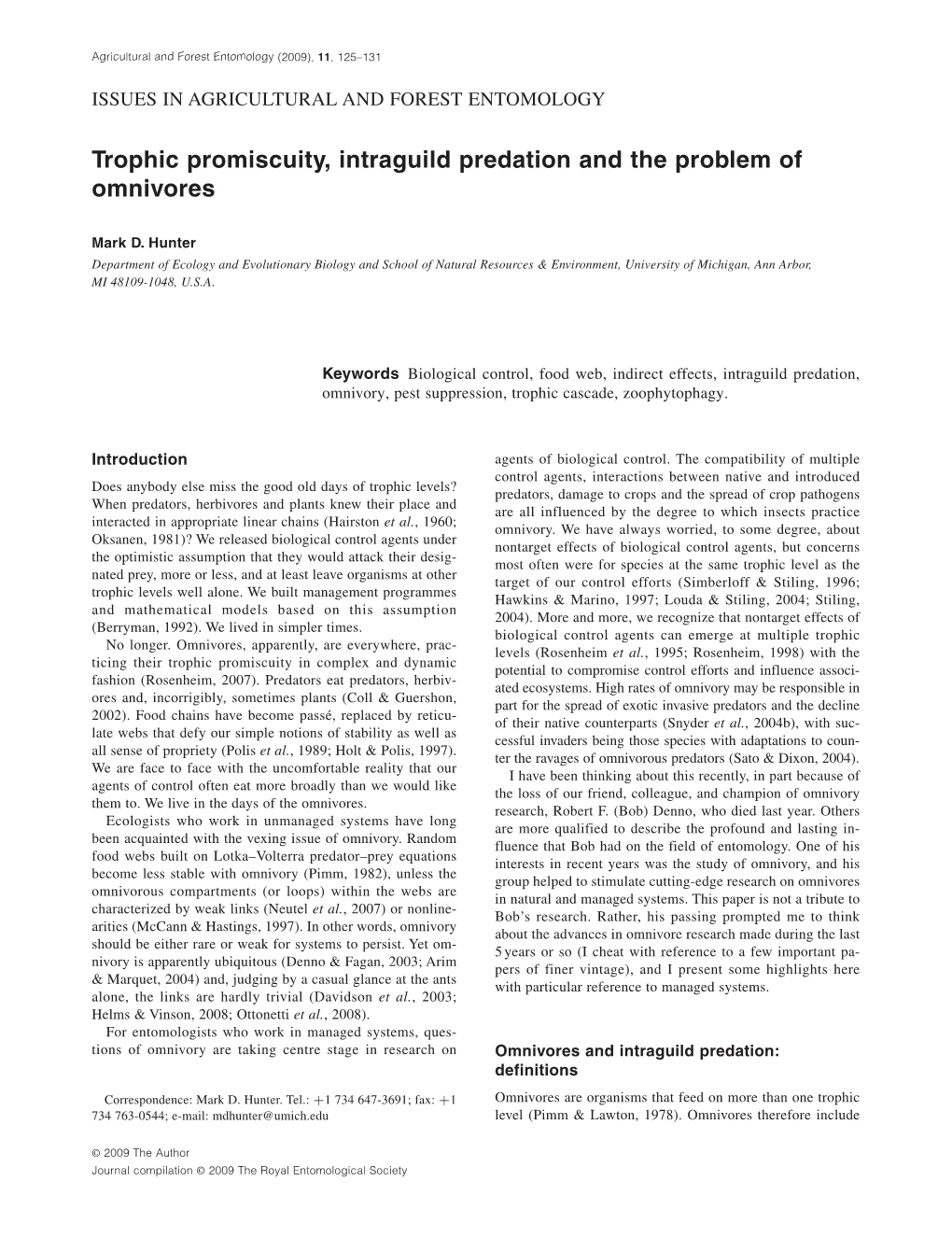 Trophic Promiscuity, Intraguild Predation and the Problem of Omnivores