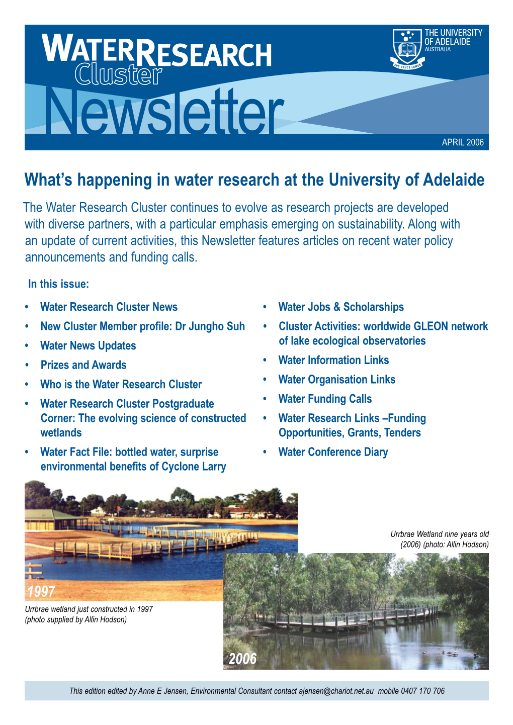 What's Happening in Water Research at the University of Adelaide
