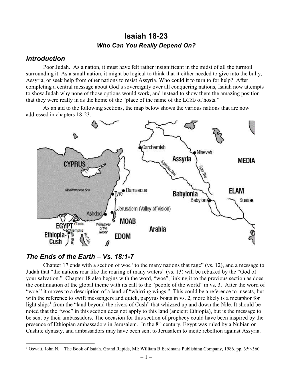 Isaiah 18-23 Who Can You Really Depend On?