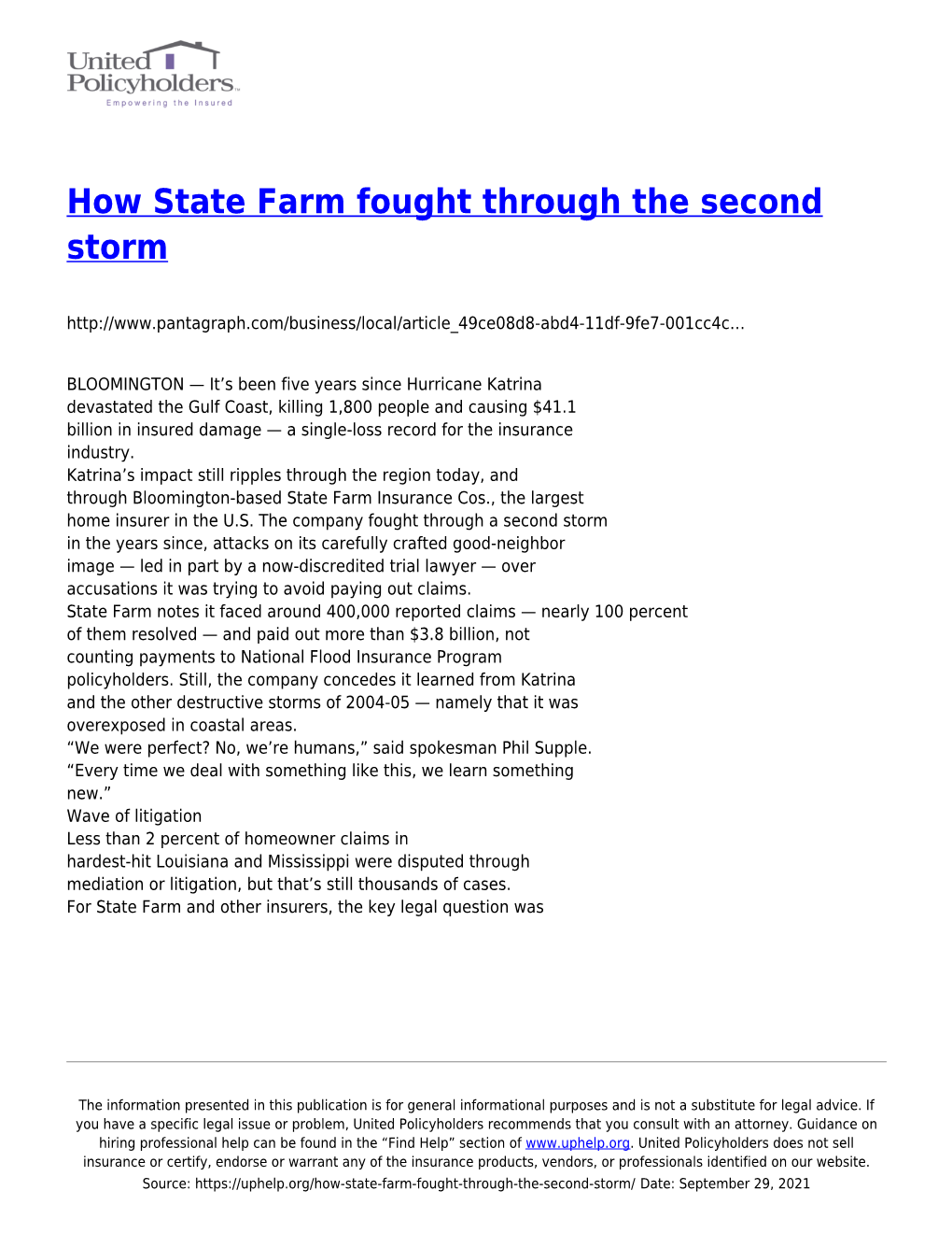 How State Farm Fought Through the Second Storm