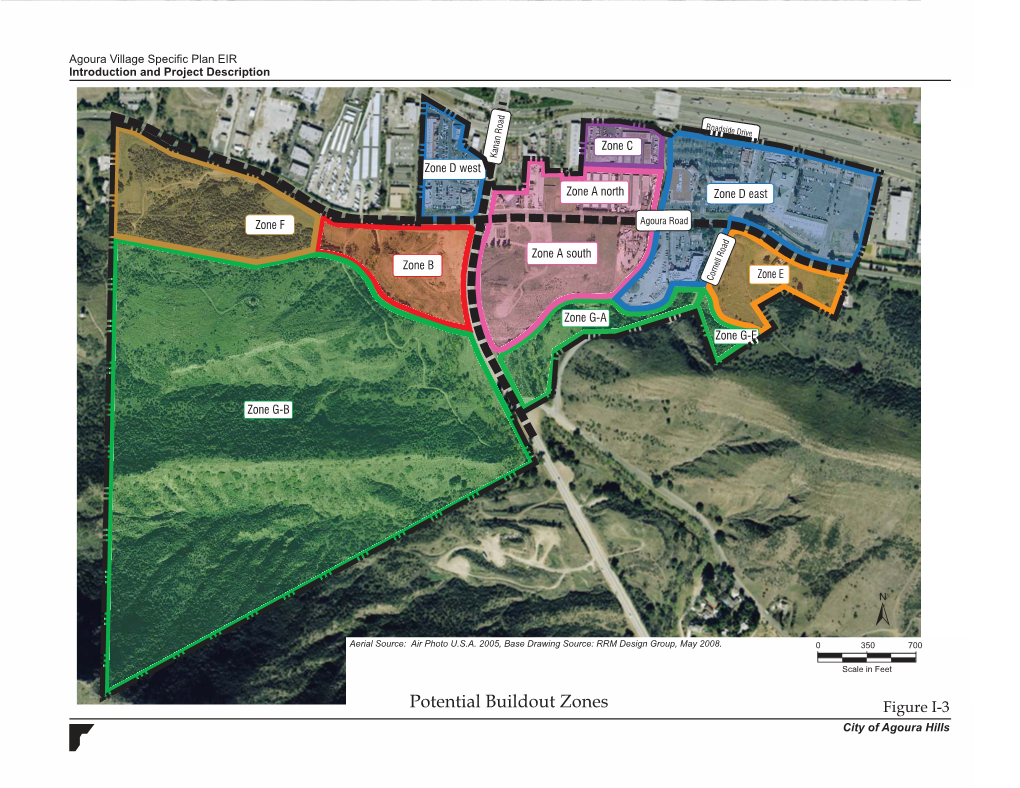 Potential Buildout Zones Figure I-3 City of Agoura Hills Agoura Village Specific Plan EIR Introduction and Project Description